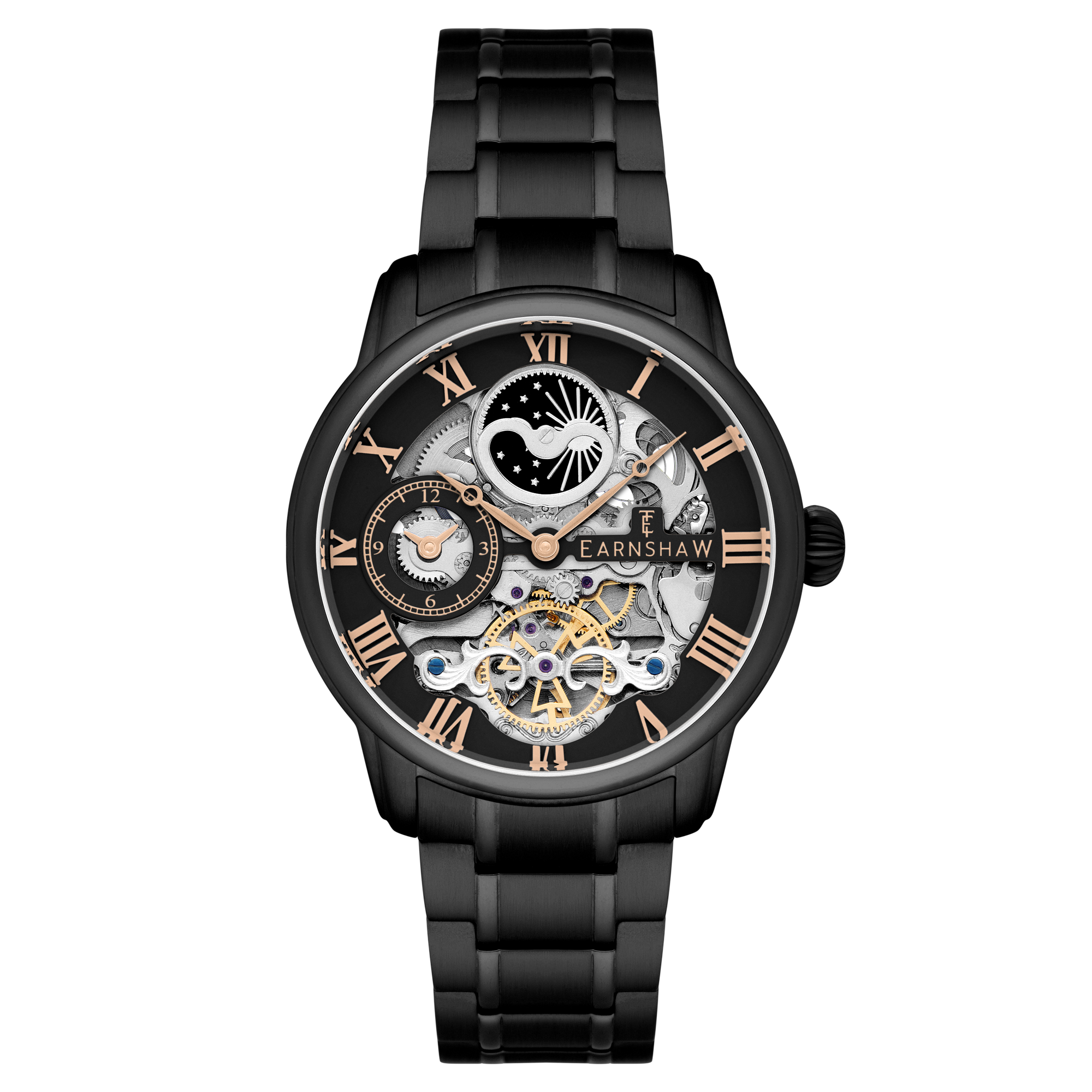 Tuxedo Black | Longitude Automatic Skeleton – Thomas Earnshaw