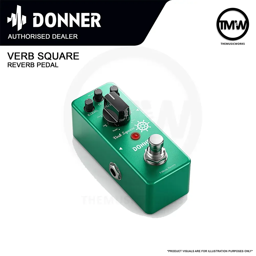 Donner Verb Square Reverb Pedal for Guitar & Bass | TMW