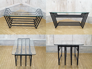 unico】ウニコ VAC(バック) ガラス天板 センターテーブル/リビング