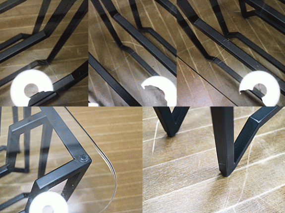 unico】ウニコ VAC(バック) ガラス天板 センターテーブル/リビング