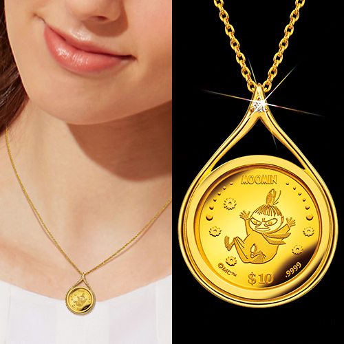 純金関連商品 ムーミン純金コインの宝飾ペンダント ジュエリー | G