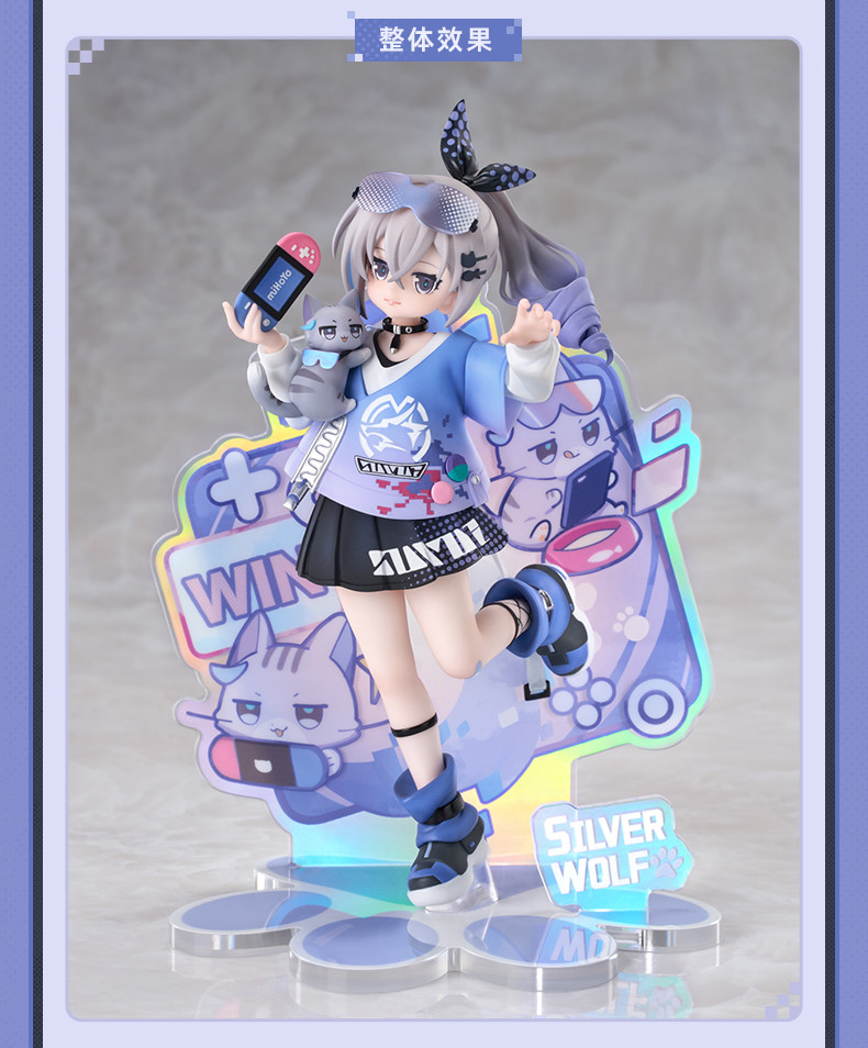 崩壊：スターレイル ちびねこ 銀狼フィギュア 特典バッジ付き【予約12