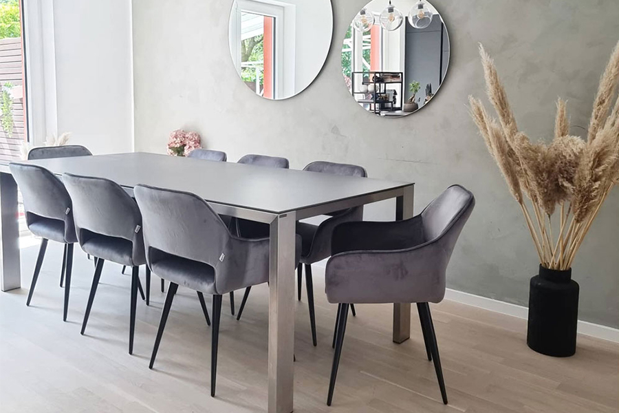 サンフランシスコ グレー アームチェア - ダイニングチェアの通販