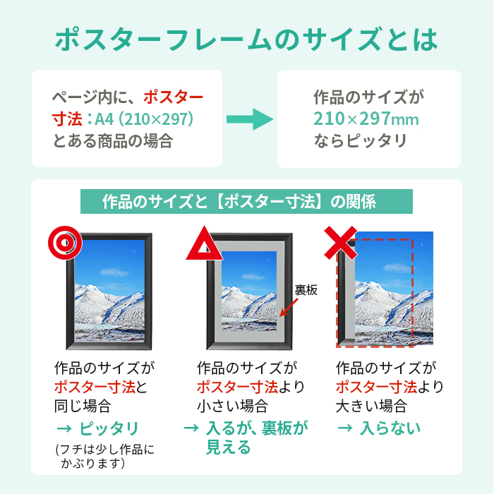 アルミ ポスター フレーム A1 サイズ シェイプ 594×841 /