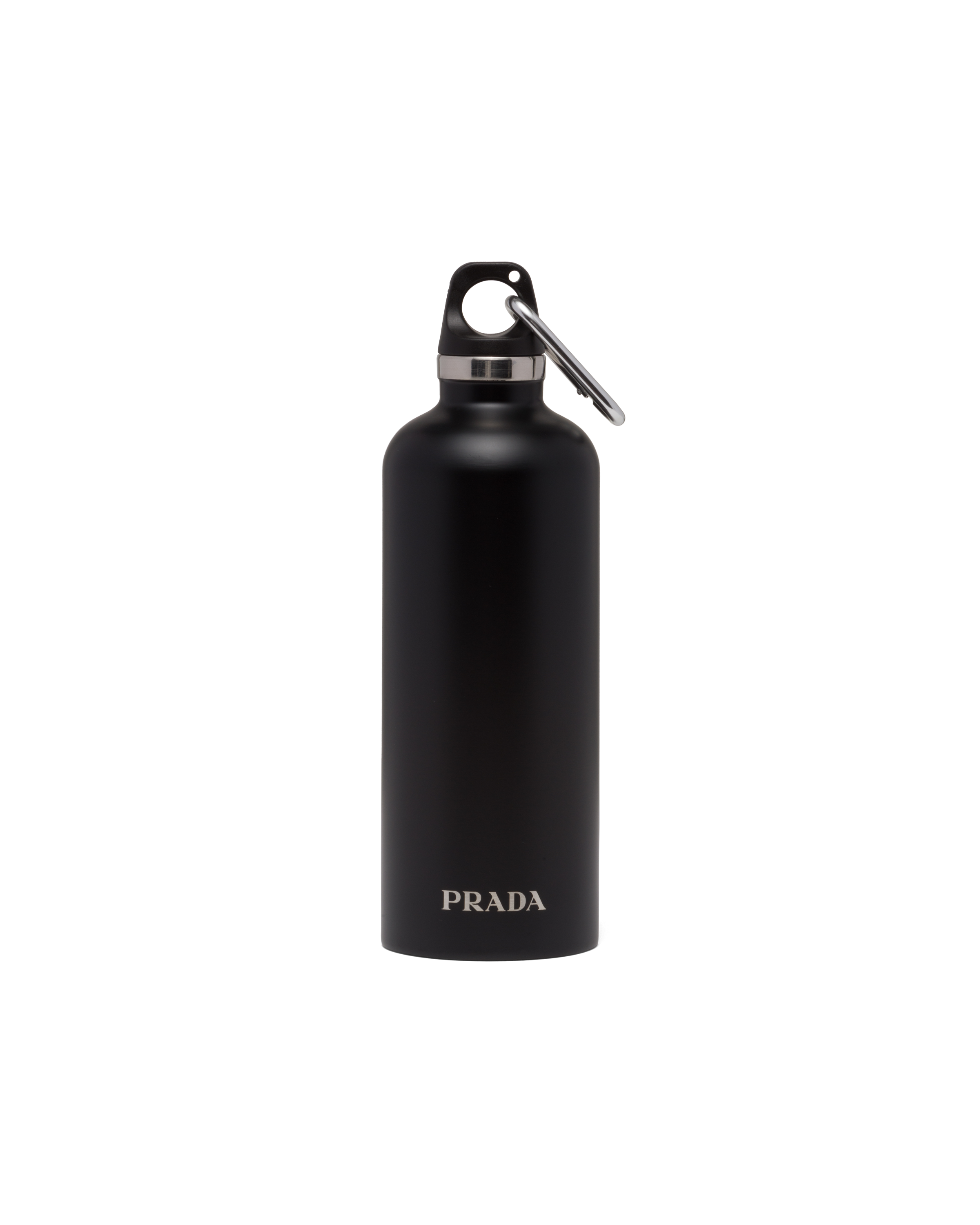 Black Stainless Steel Insulated Water Bottle, 500 Ml | PRADA