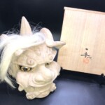横山 一夢 造『木彫獅子頭』 ｜骨董品買取 緑和堂