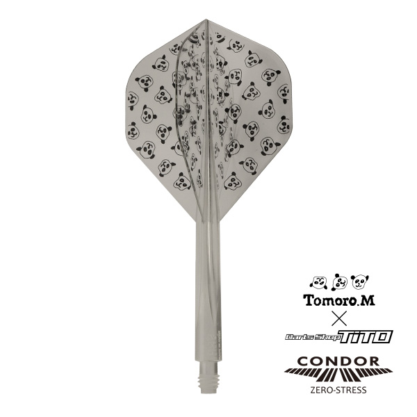 ダーツ フライト TiTO × Tomoro.M CONDOR AXE STD 練り込みパンダ柄