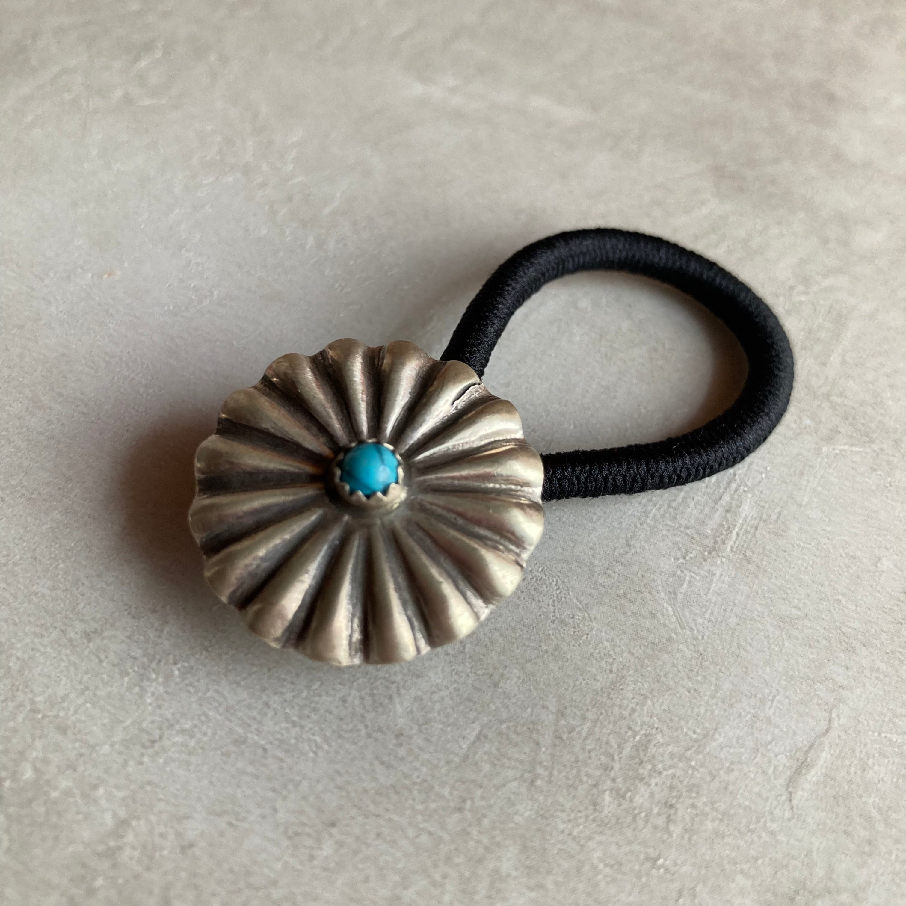 コンチョヘアゴム インディアンジュエリー スターリングシルバー