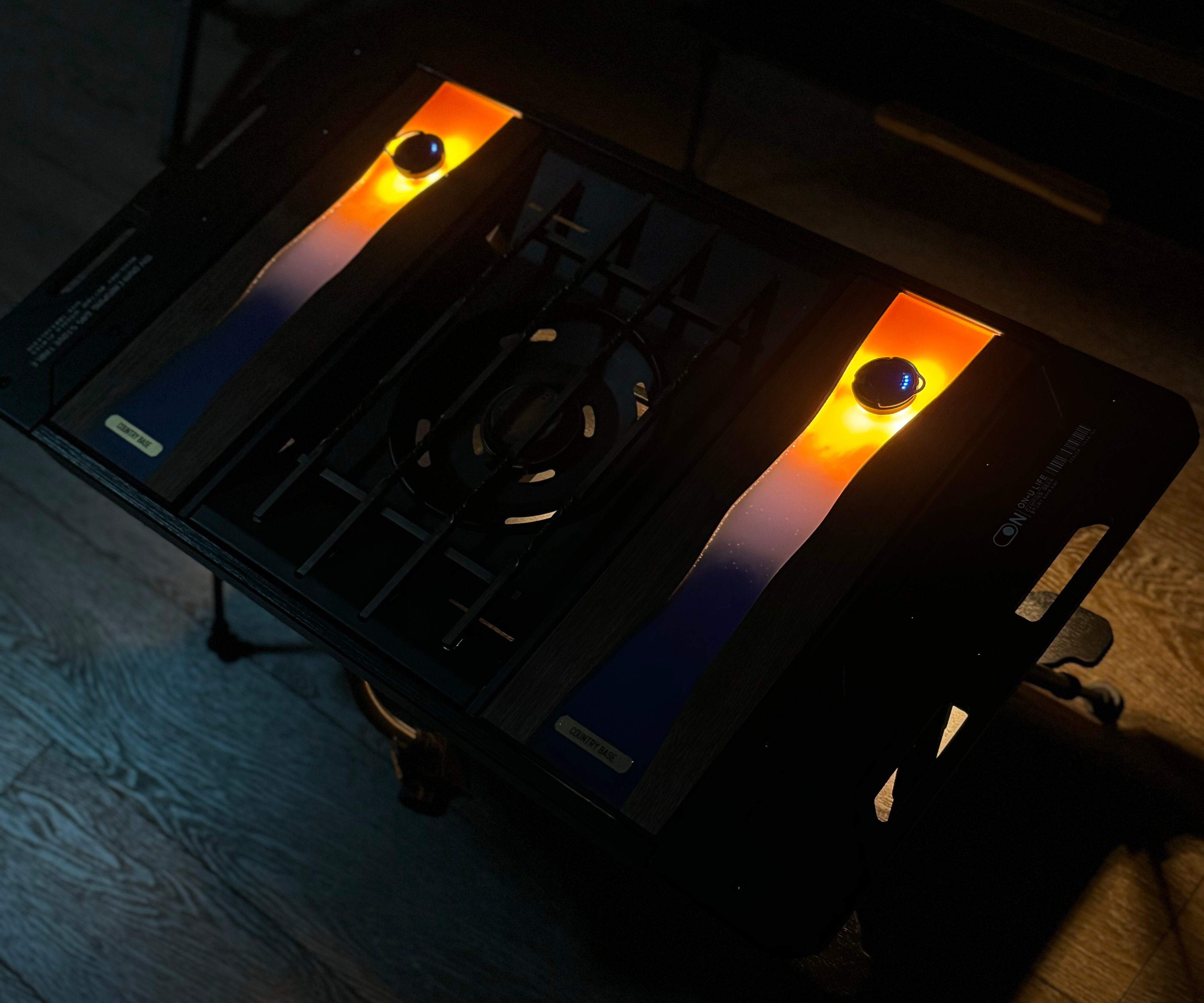 Country Base】IGTハーフユニット天板 穴あきレジン【Sサンセット