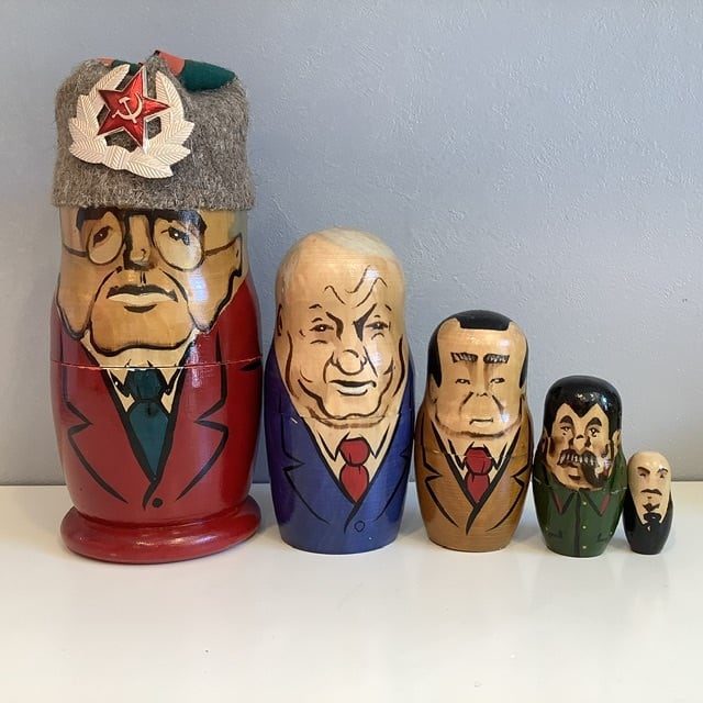 アンティーク ロシア歴代マトリョーシカ 5ピース | クルブニーカ