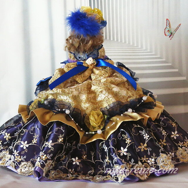 豪華ドールドレス 美しきルノアールのアンティークゴールド 社交界の華