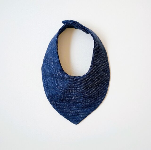 ふんわり撥水スタイ》デニム・ネイビー | iichi 日々の暮らしを