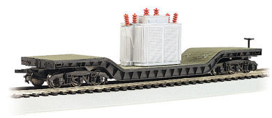 52' Center Depressed Flat Car w/Transformer HO Bachmann Trains
