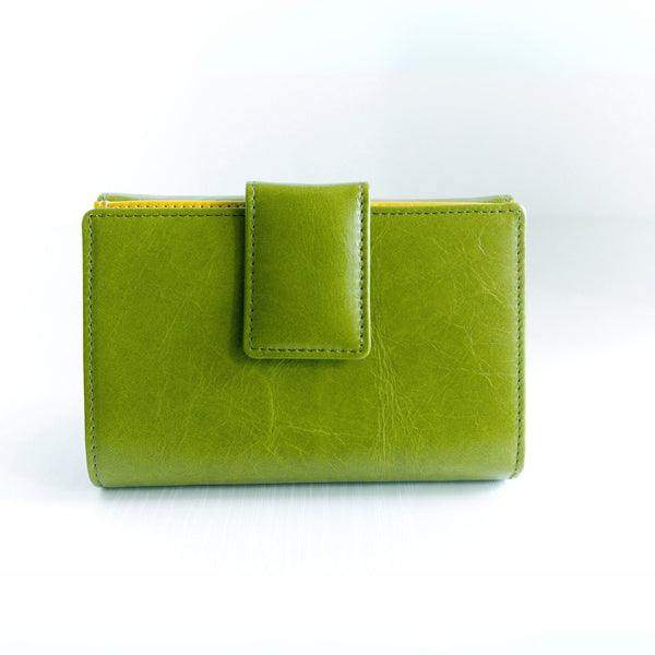 二つ折り財布 カルテラ Cartera （ピスタチオ・ソルイエロー）| étonné