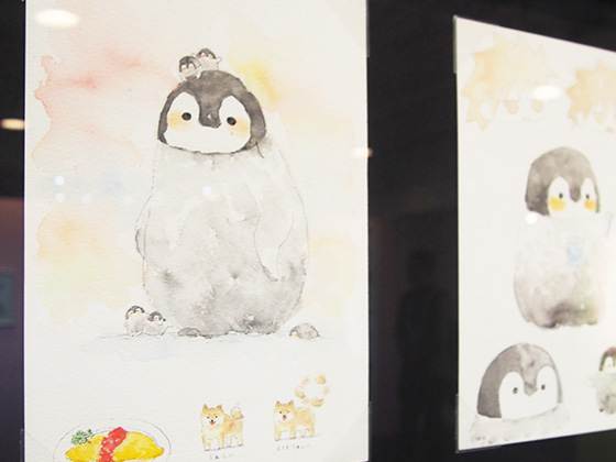 全国初開催のコウペンちゃん原画展 開場前に200人が大行列