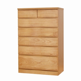 チェスト 桐 タンス 幅78 6段 奥行45 ナチュラル色 桐詞 (きりことば