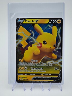 Pokémon TCG Pikachu V SWSH061 Oversized Jumbo Holo Black Star