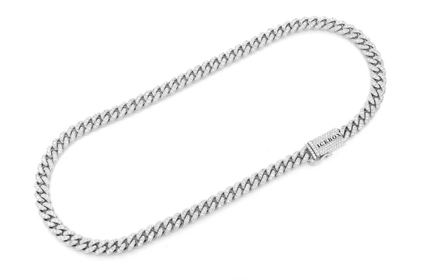 Icebox - 8MM Miami Cuban Link Necklace 14k Solid Gold 9.00ctw