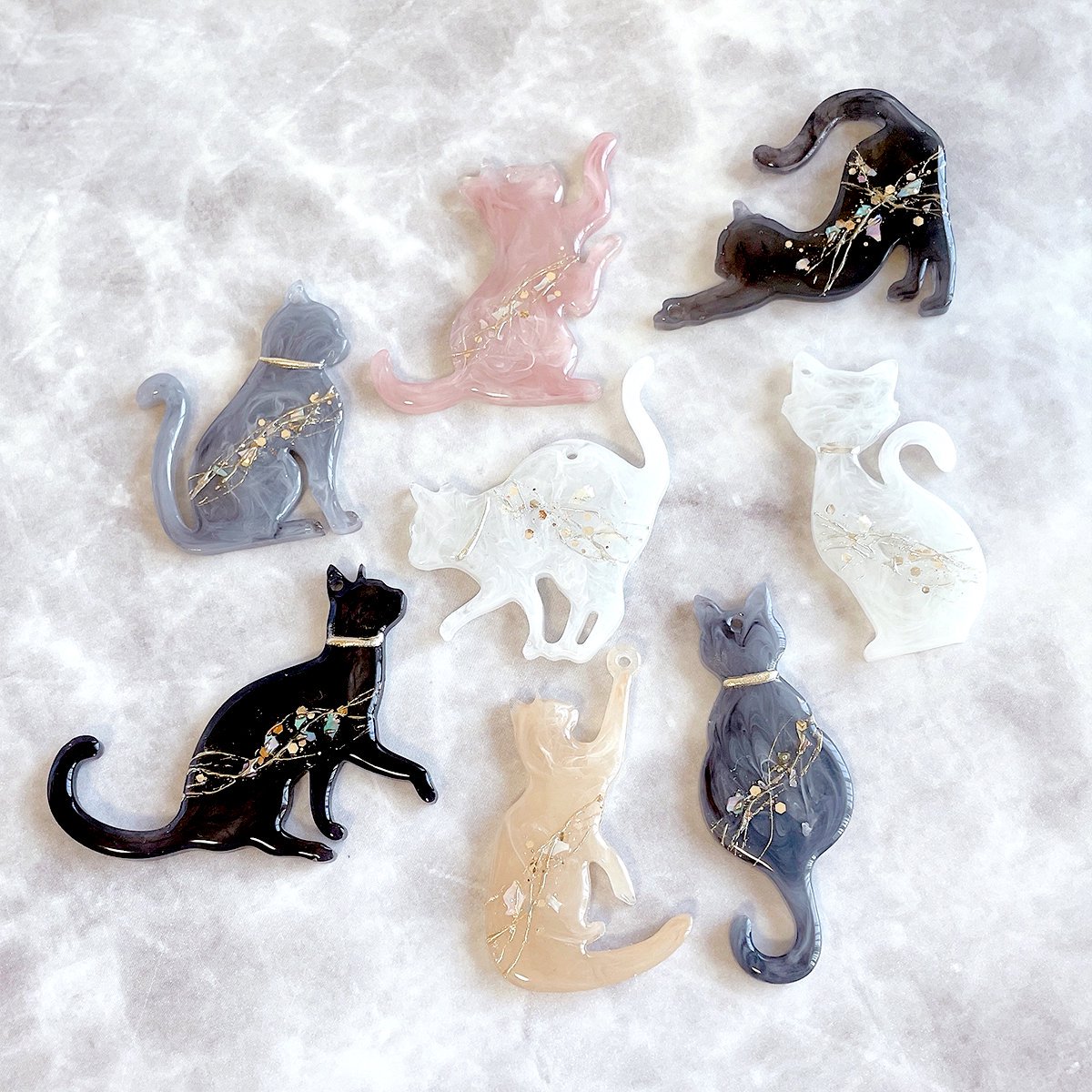 8匹の猫 シリコンモールド ｰ* オマケがたくさんついてくるパーツ屋さん