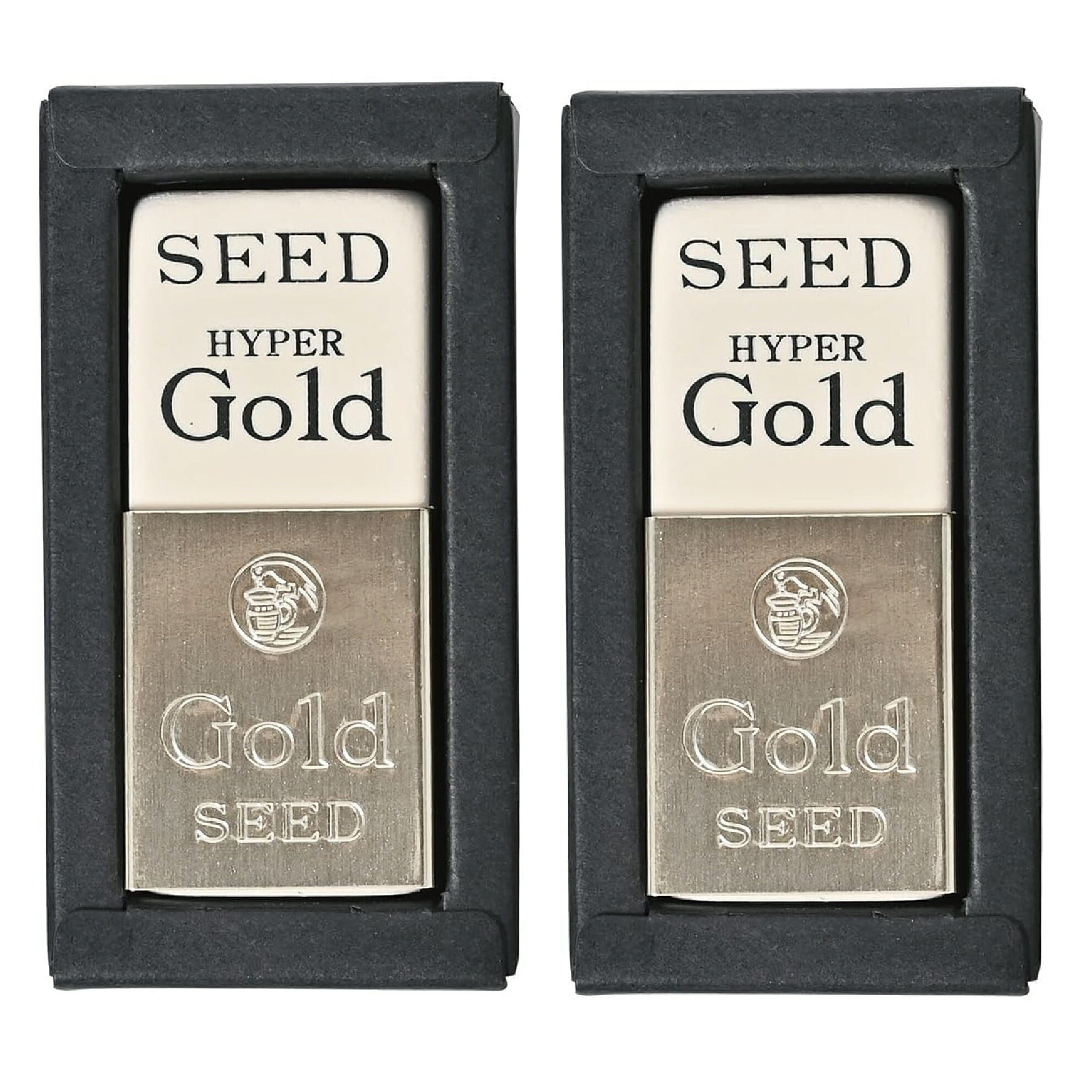楽天市場】[2個セット] シード 高級消しゴム ハイパーゴールド ハイ