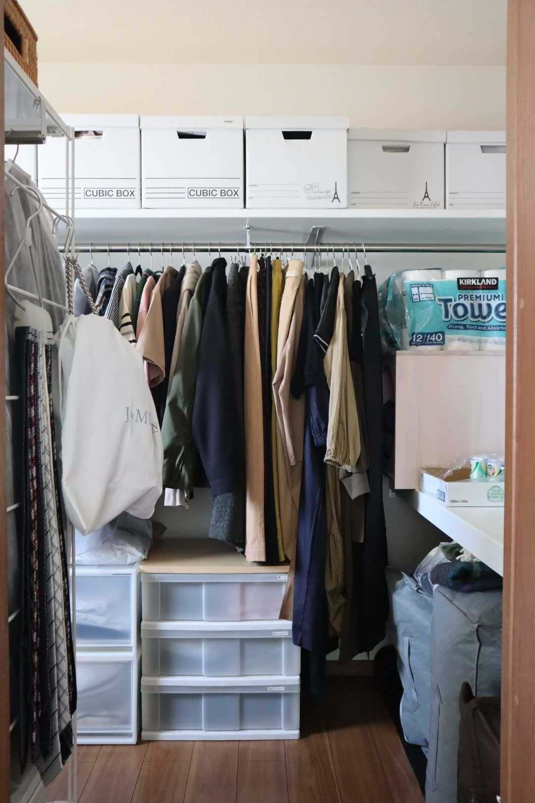 無印】わが家のWIC～スチールユニットシェルフ ワードローブセットを