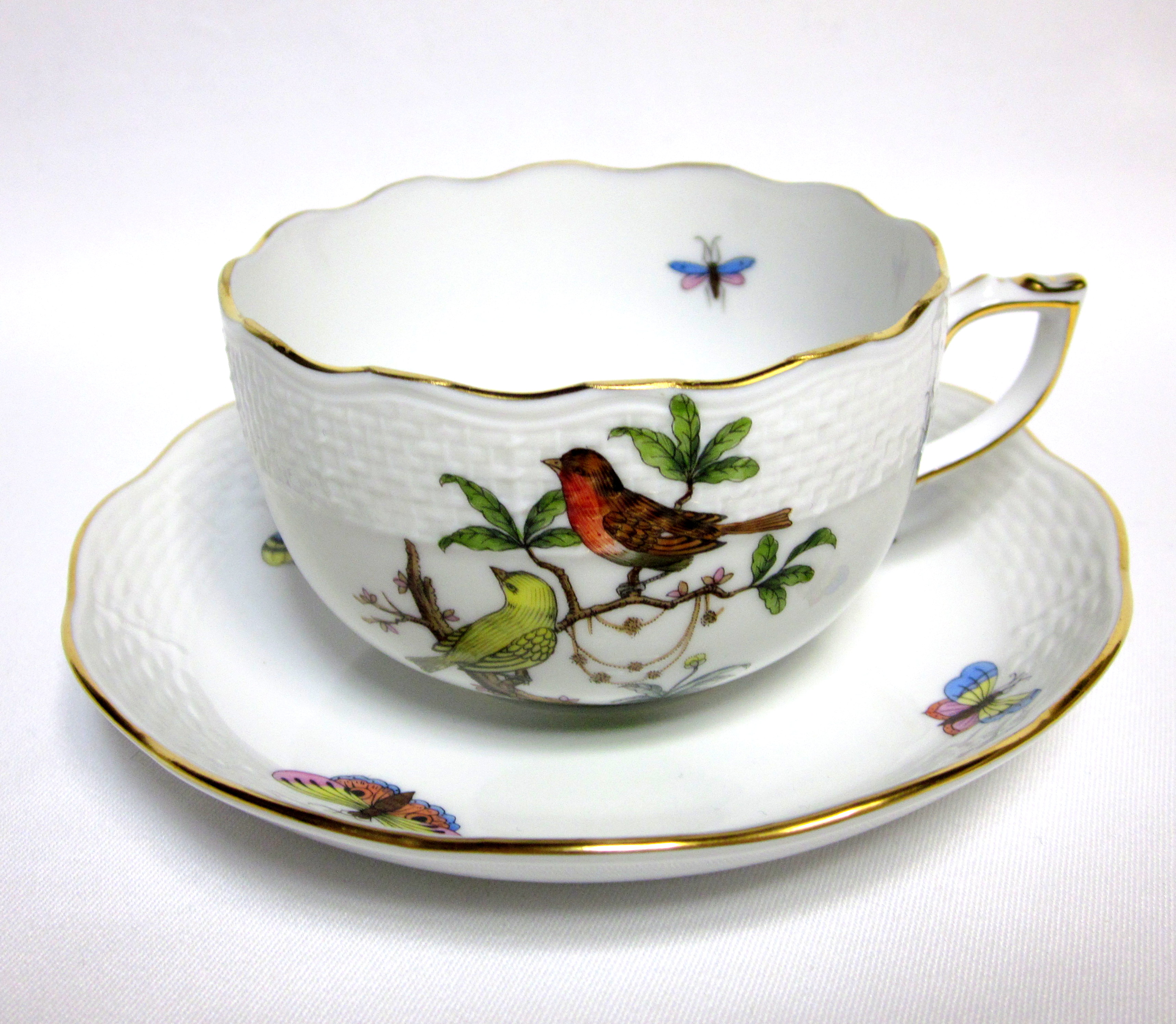 ヘレンド(Herend)ロスチャイルドバード ティーカップ＆ソーサー【西洋
