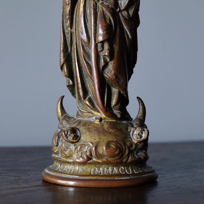 聖母マリア 像 メタル フランス アンティーク 0501709 | jinen_antique
