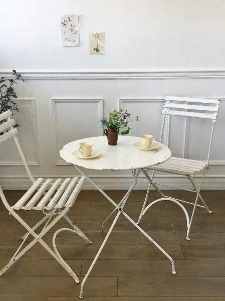 フランス アイアンテーブル&チェアセット - アンティークモール