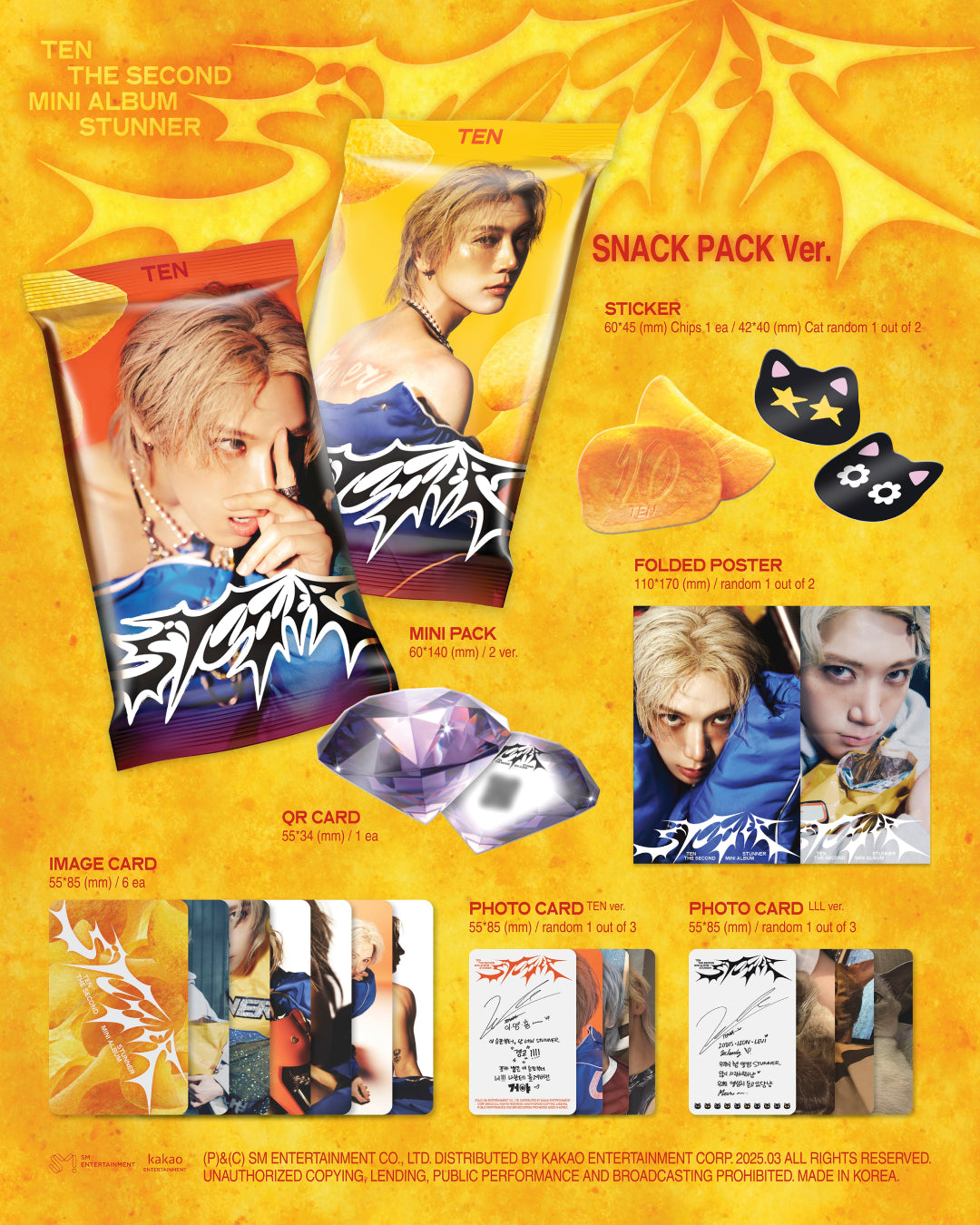 WayV TEN - STUNNER 2nd Mini Album Snack Pack Ver – K-STAR