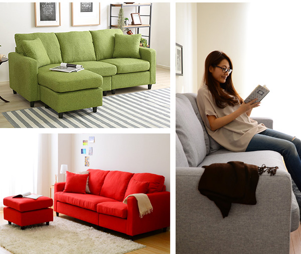 選べる9カラー！ポケットコイル入りコーナーソファー【Union-ユニオン