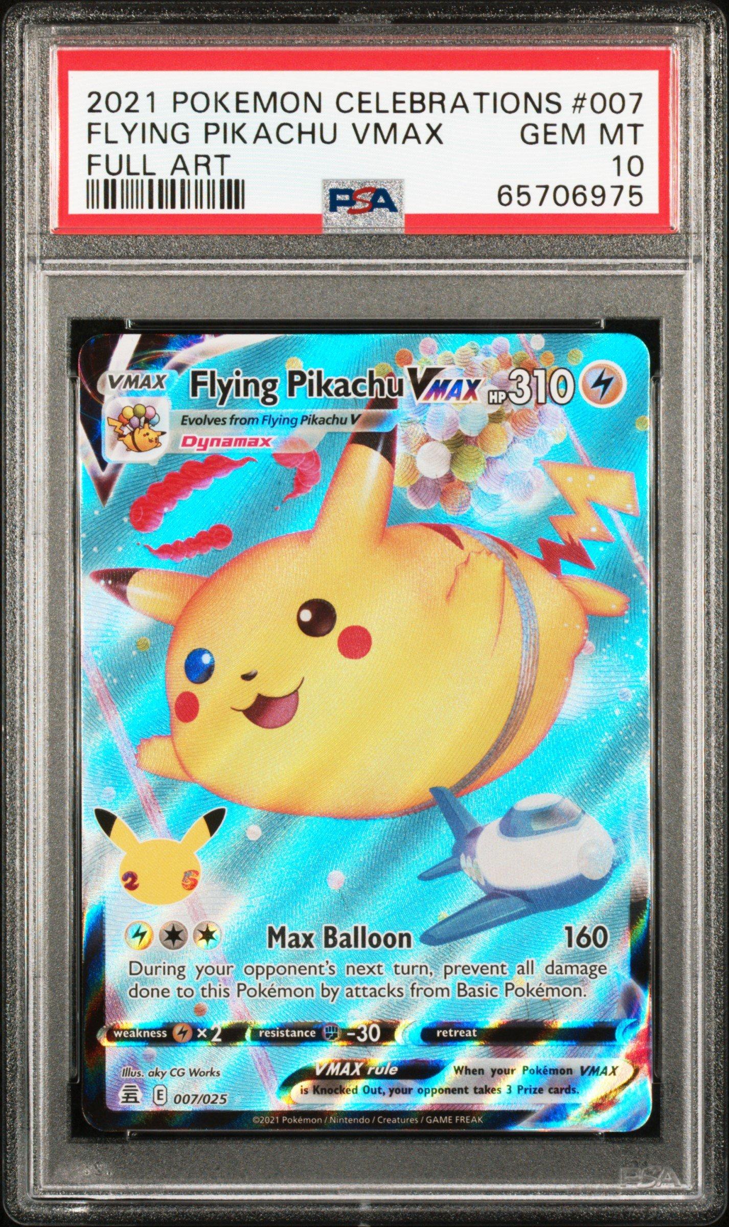 2021 Pokemon Celebrations 007 Full Art/flying Pikachu Vmax PSA 10