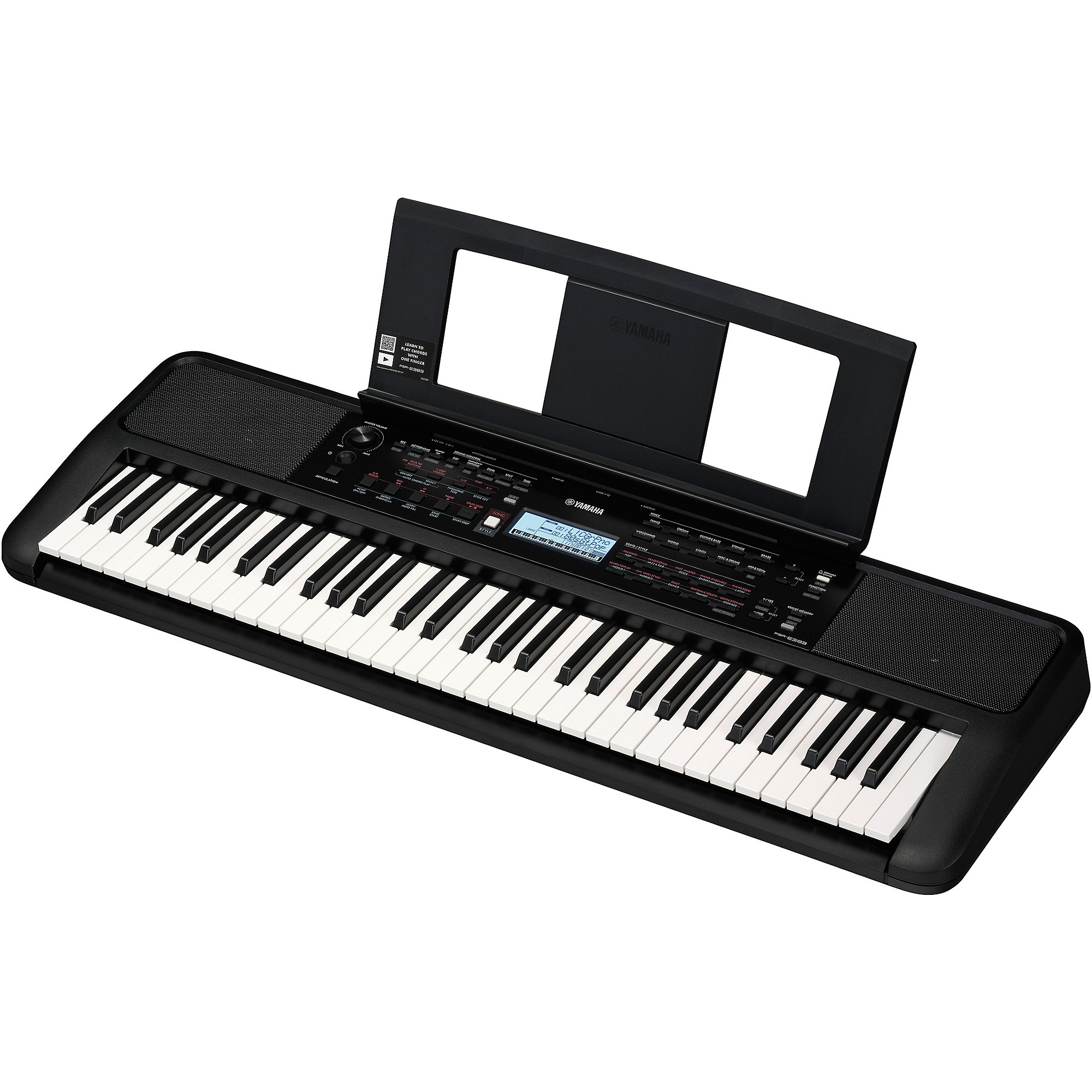 Yamaha PSR-E383 61-Key Portable Keyboard With Power Adapter