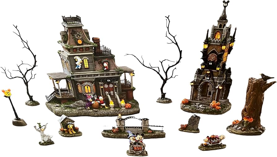 Amazon.com: Disney Halloween Haunted Village Set - Musical Sound