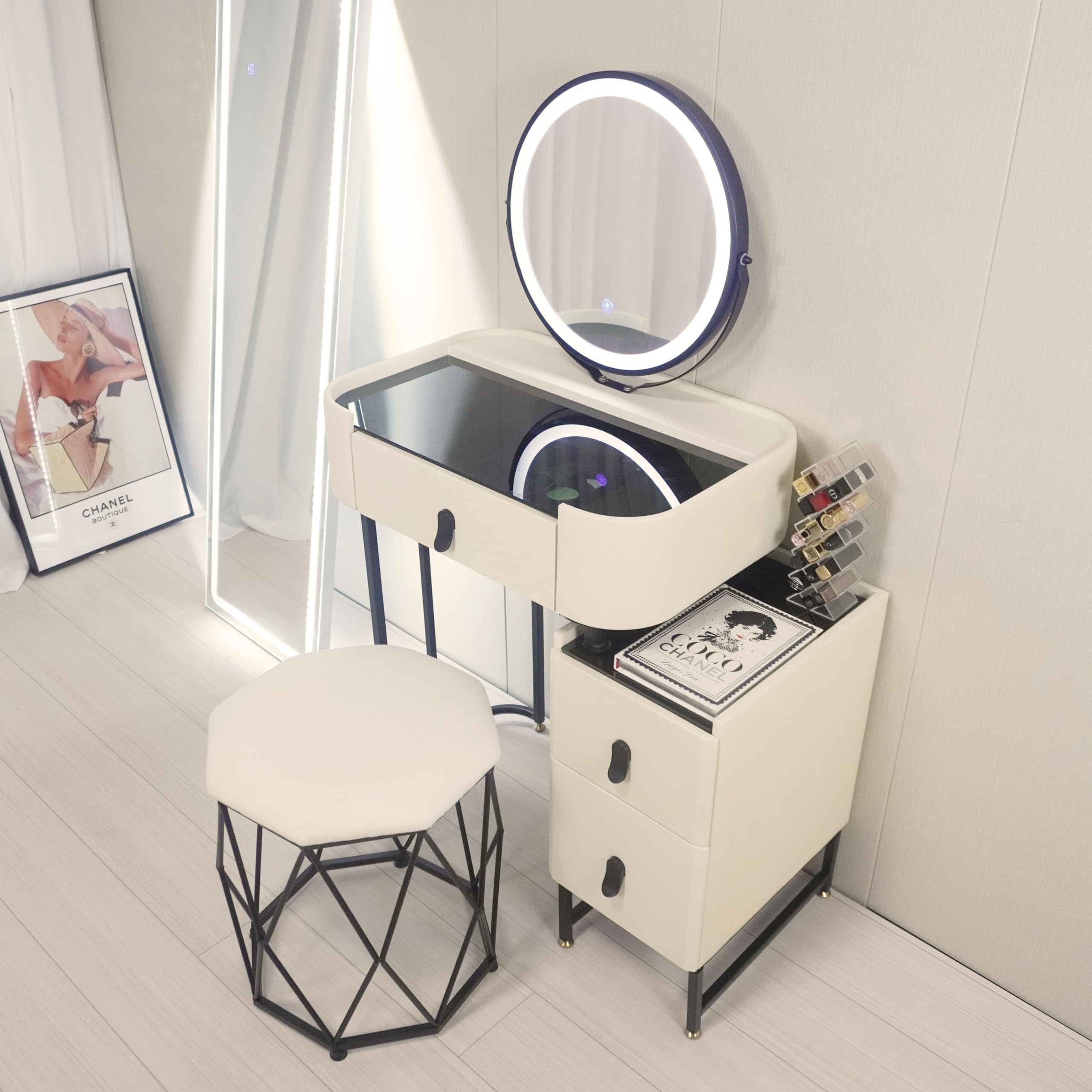 Amazon｜ドレッサー 化粧台 おしゃれ テーブル 収納 安い シンプル