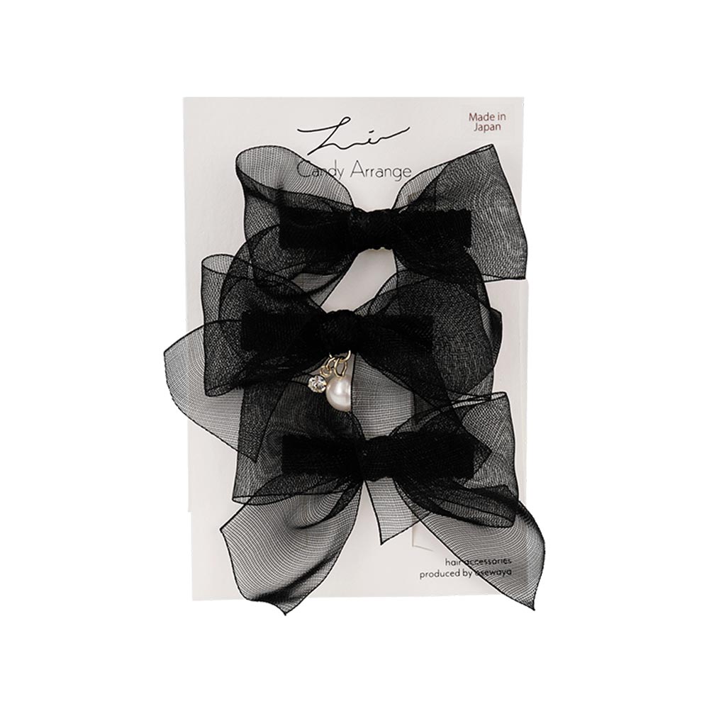 オーガンジーリボン ベビークリップ ミニミニサイズ ハロウィン