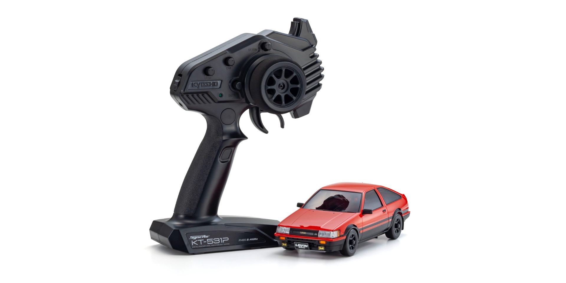 ミニッツAWD トヨタ カローラレビン AE86 レッド/ブラック 32641RBK