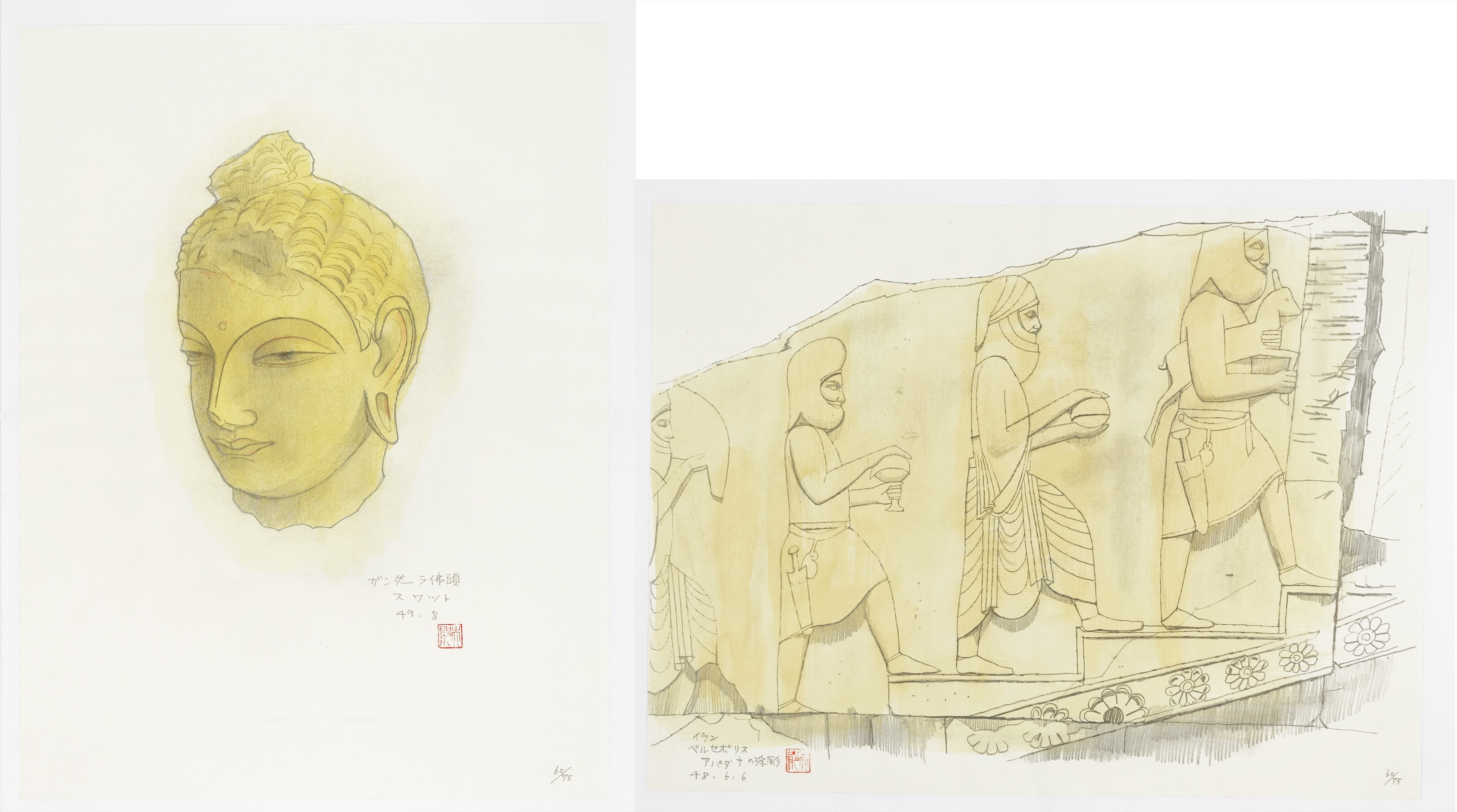 平山郁夫素描集 わがシルクロード | 山星書店 初版本 和本 古地図 史料