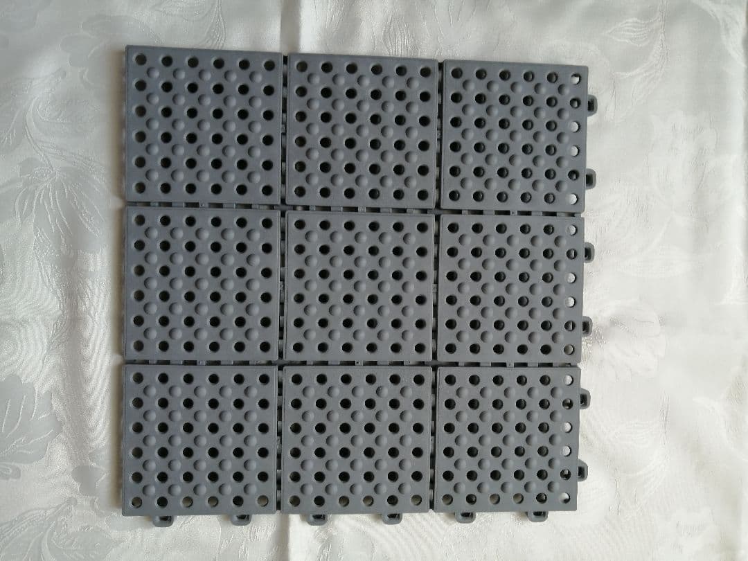 パレスチェッカー ジョイント式 床材 30cmX30cm グレー 15枚入り パレスチェッカー ジョイント式 床材 30cmX30cm グレー 15枚入り