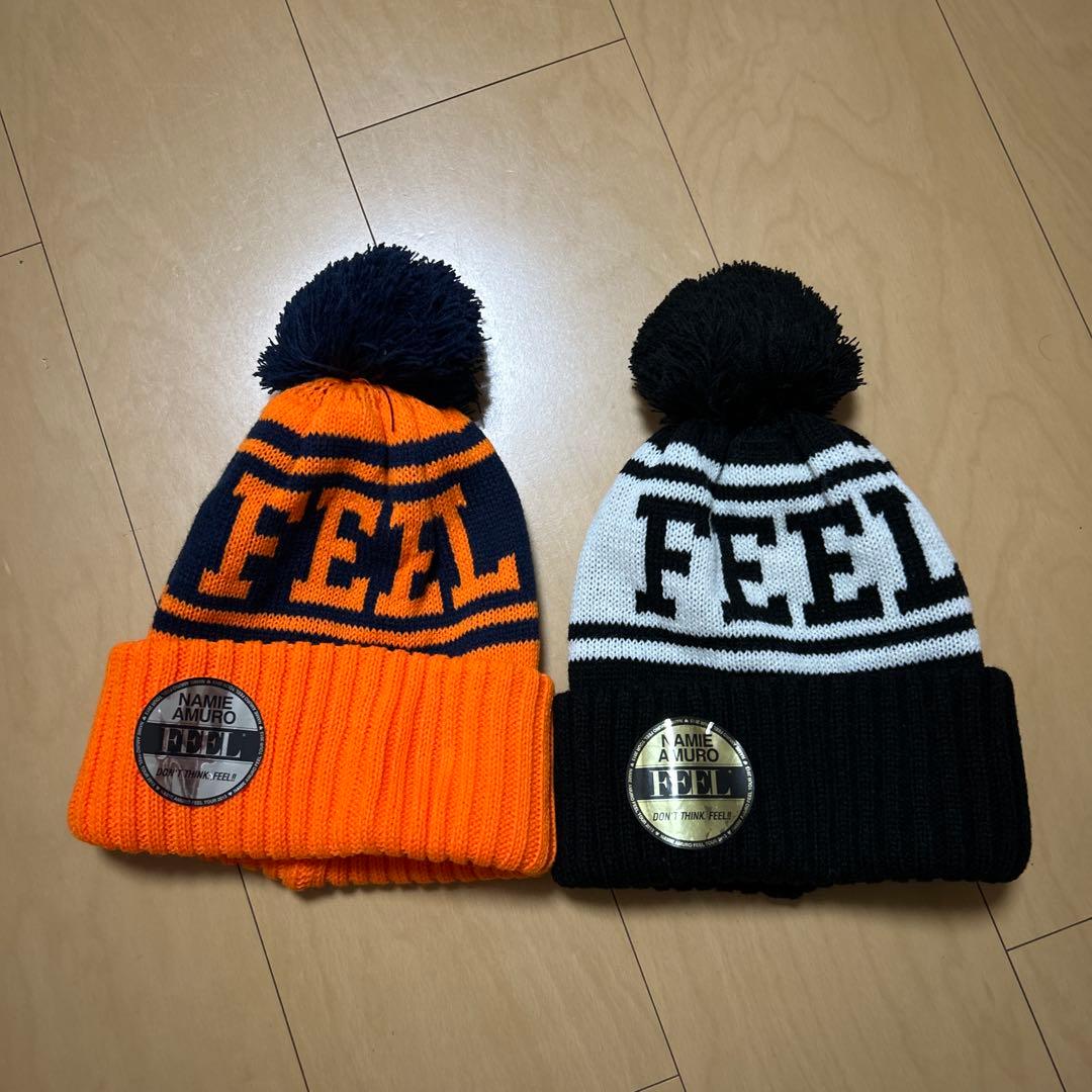 【即購入ok!!】安室奈美恵 FEEL ツアー ニットキャップ2色セット Amazon.co.jp: 安室奈美恵 FEEL ツアーグッズ 2013 ニット帽 オレンジ