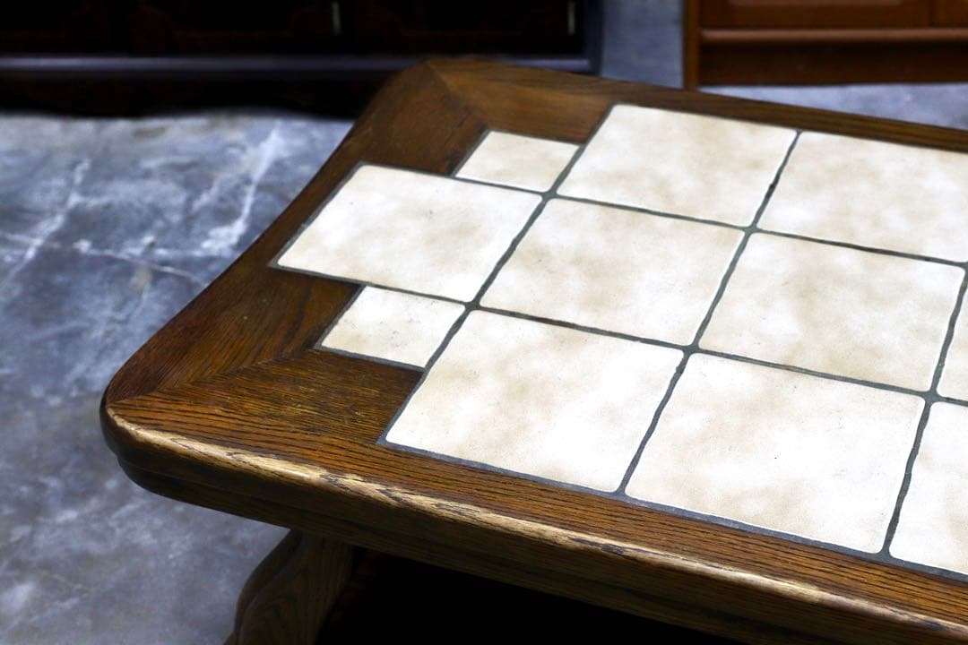 GMIK497○オランダ ダッチカントリースタイル タイルトップ センターテー