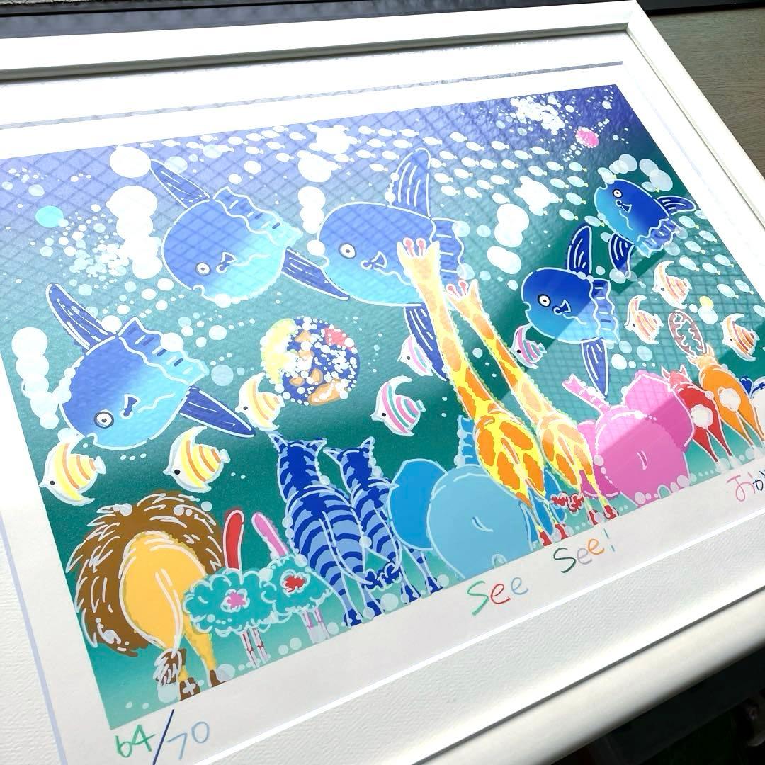 おかもとみわこさん シルクスクリーン coco 版画 COCO おかもとみわこ