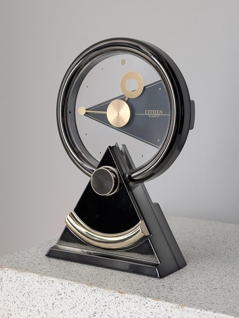 80s ビンテージ シチズン テーブルクロック 振り子 置き時計 スペース