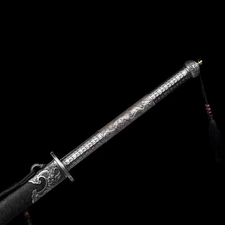 苗刀落淵] 繍春刀 牛尾刀 苗刀 手鍛造打 鋼刀 冷兵器 古兵器 武具 両手