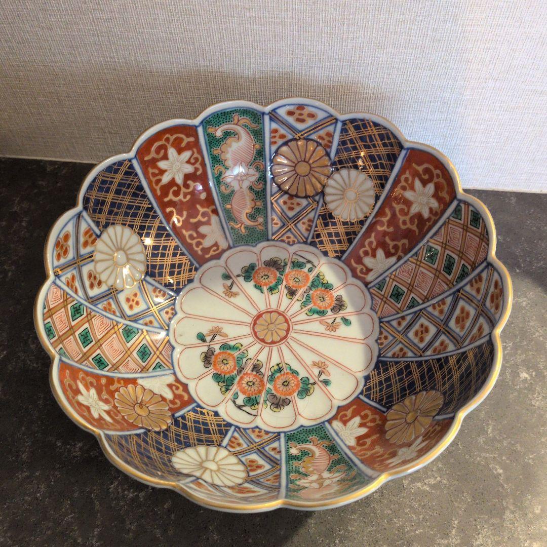 大聖寺伊万里 菊花文 菊花鉢型 お椀 1個 金襴手 - メルカリ