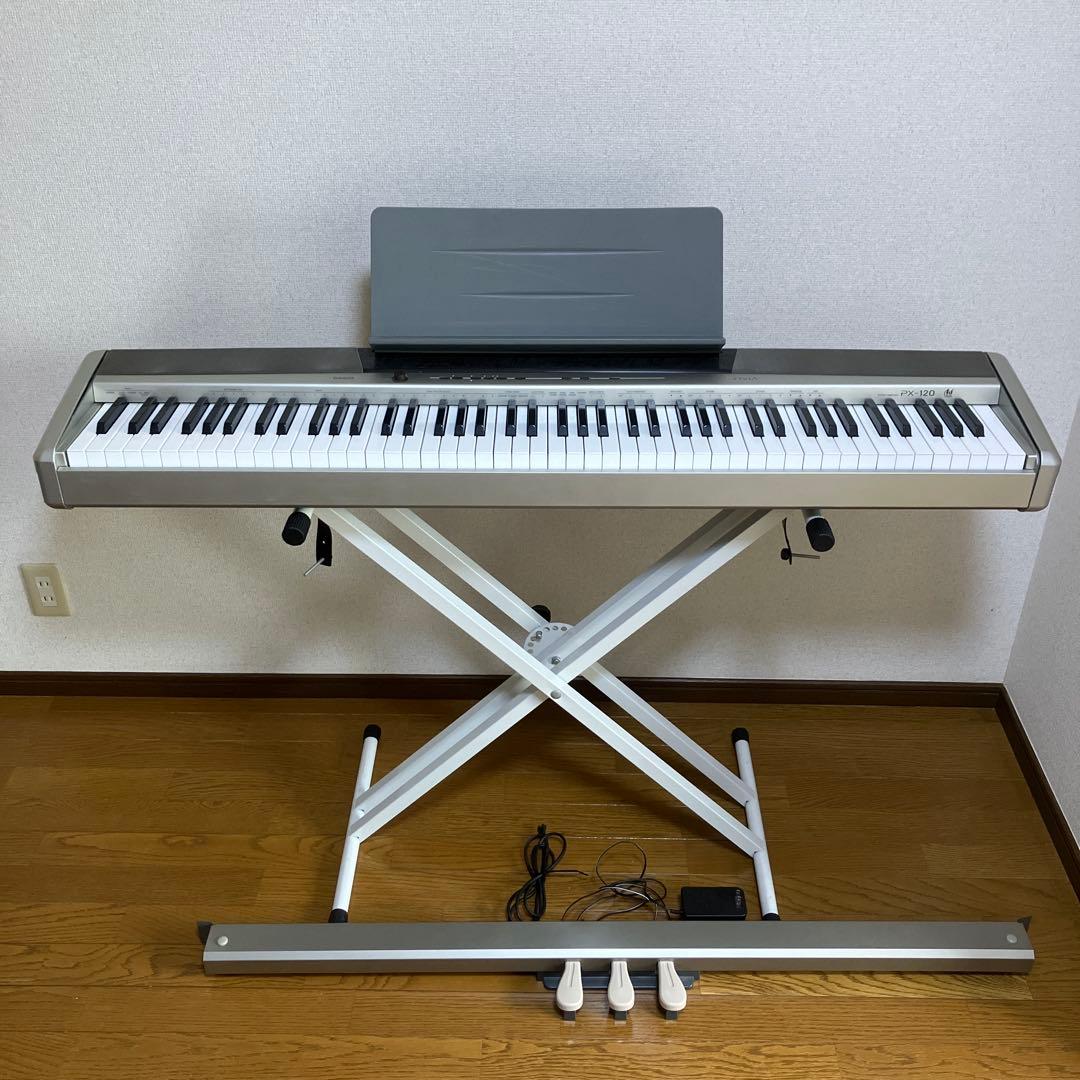 CASIO カシオ　PriviA PX-120 電子ピアノ　88鍵盤　ペダル付き Amazon | CASIO 電子ピアノ Privia PX-120DK | 電子ピアノ | 楽器