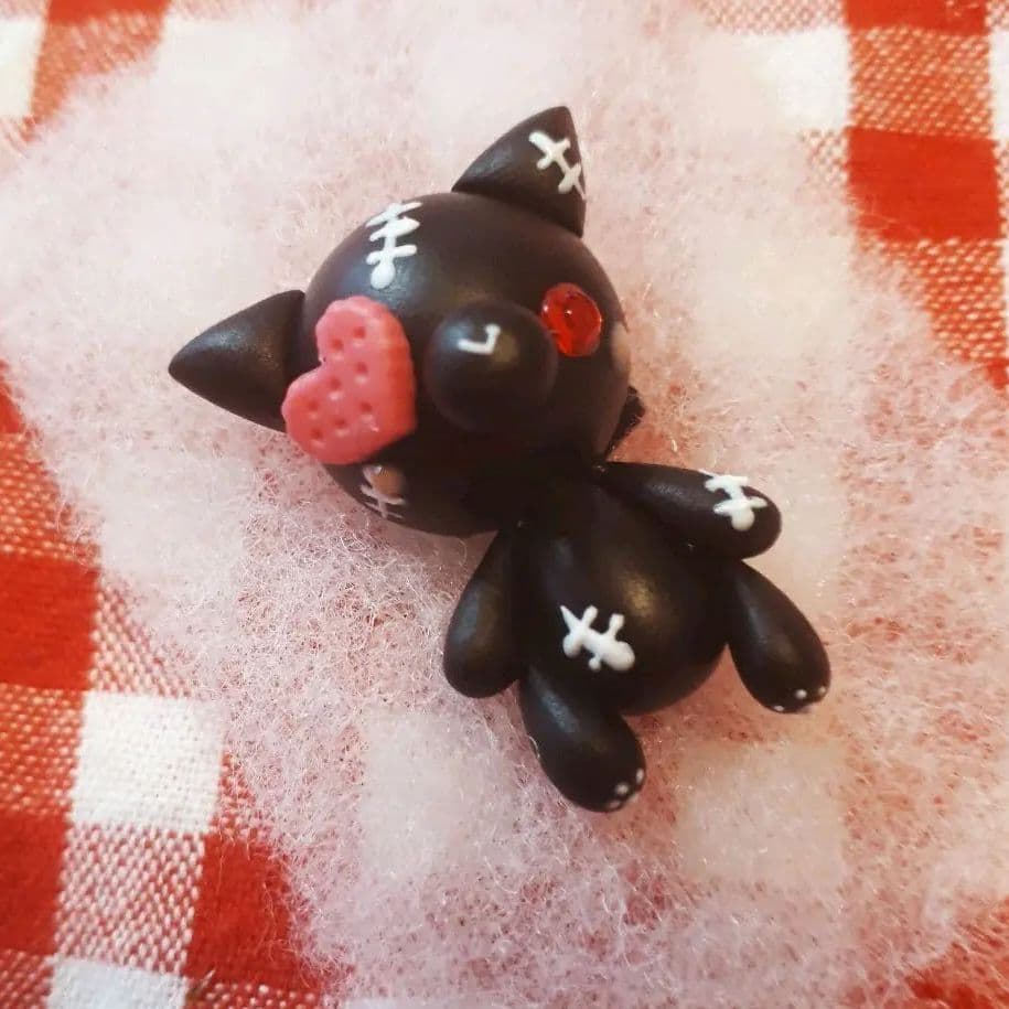 病み猫♡つぎはぎ猫♡黒 オリジナルポストカード3枚セット 「オウムガイ」「星月猫くろ」「星