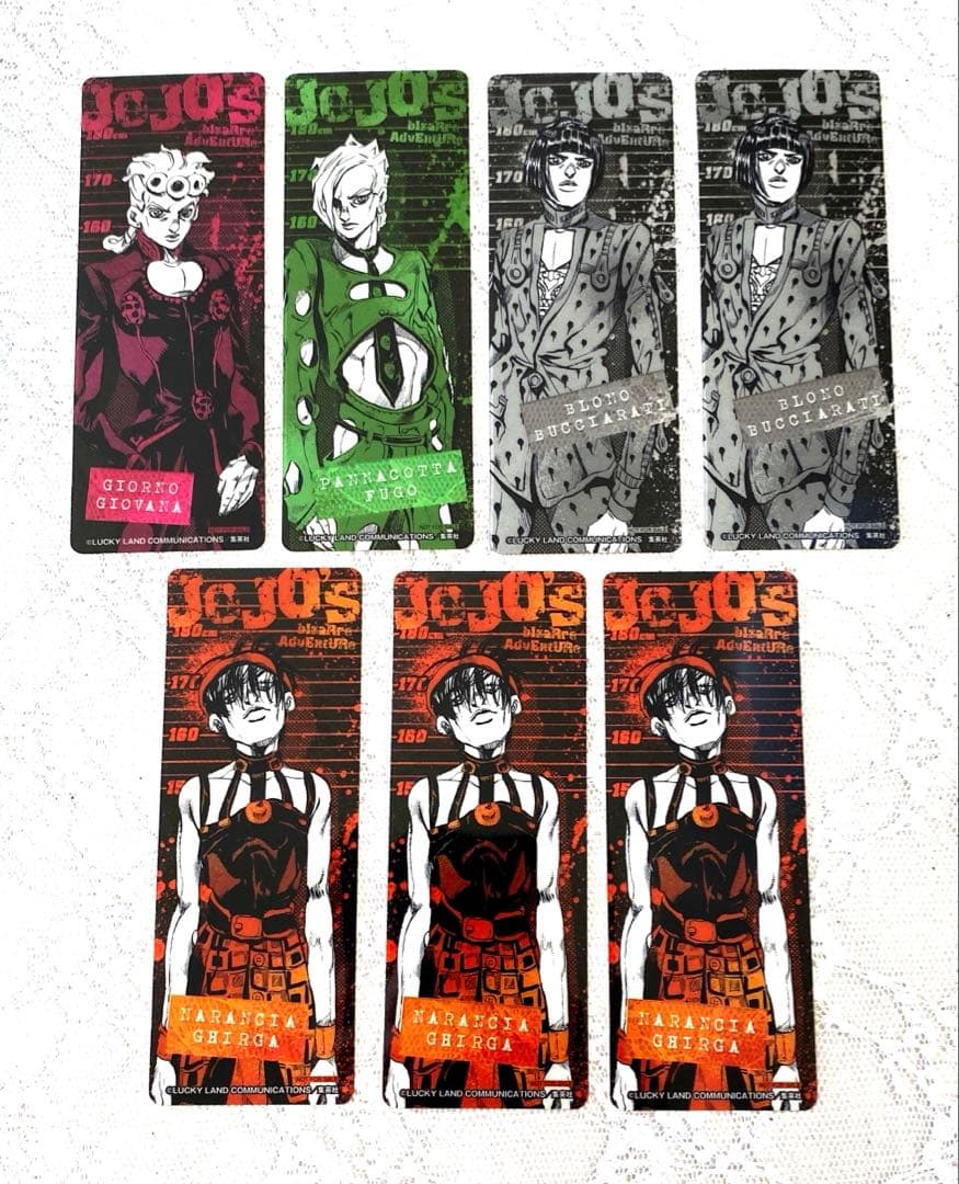 ジョジョ5部　黄金の風　購入特典　クリアブックマーク　栞 ジョジョ5部 黄金の風 購入特典 クリアブックマーク 栞 - メルカリ