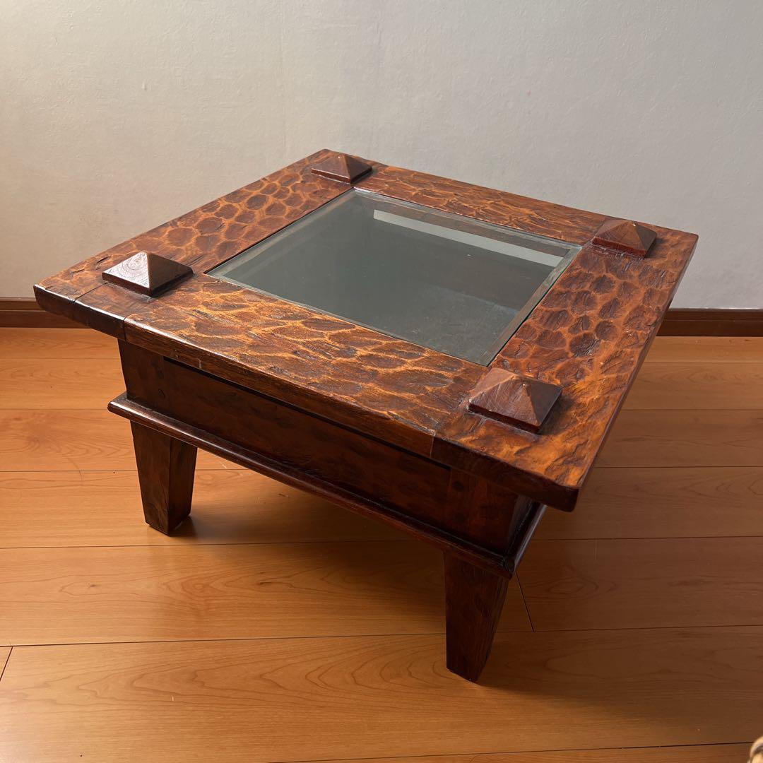 アジアン アンティーク ナイトテーブル　木製ガラストップ テーブル 楽天市場】【セミオーダー可能】高級 アジアン家具 アジアン ロー