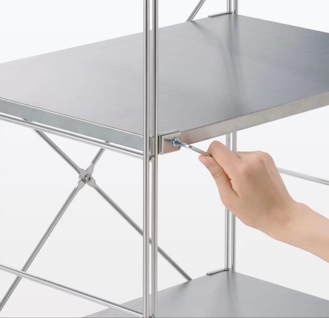 無印良品　ステンレスユニットシェルフ　5段 175.5cm オープンシェルフ