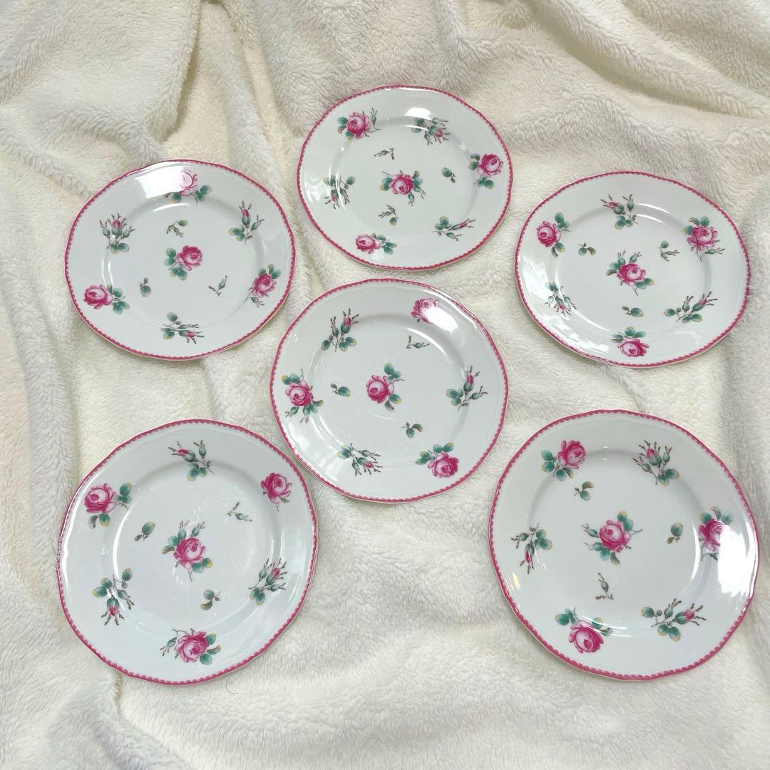 アンティークローズ　リチャードジノリ　プレート　6枚セット　19センチ　デザート アンティークローズ リチャードジノリ プレート 6枚セット 19センチ